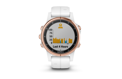 Garmin Fenix 5S Plus Sapphire Rose Goldtone w/ Carrara White Band (010-01987-06)