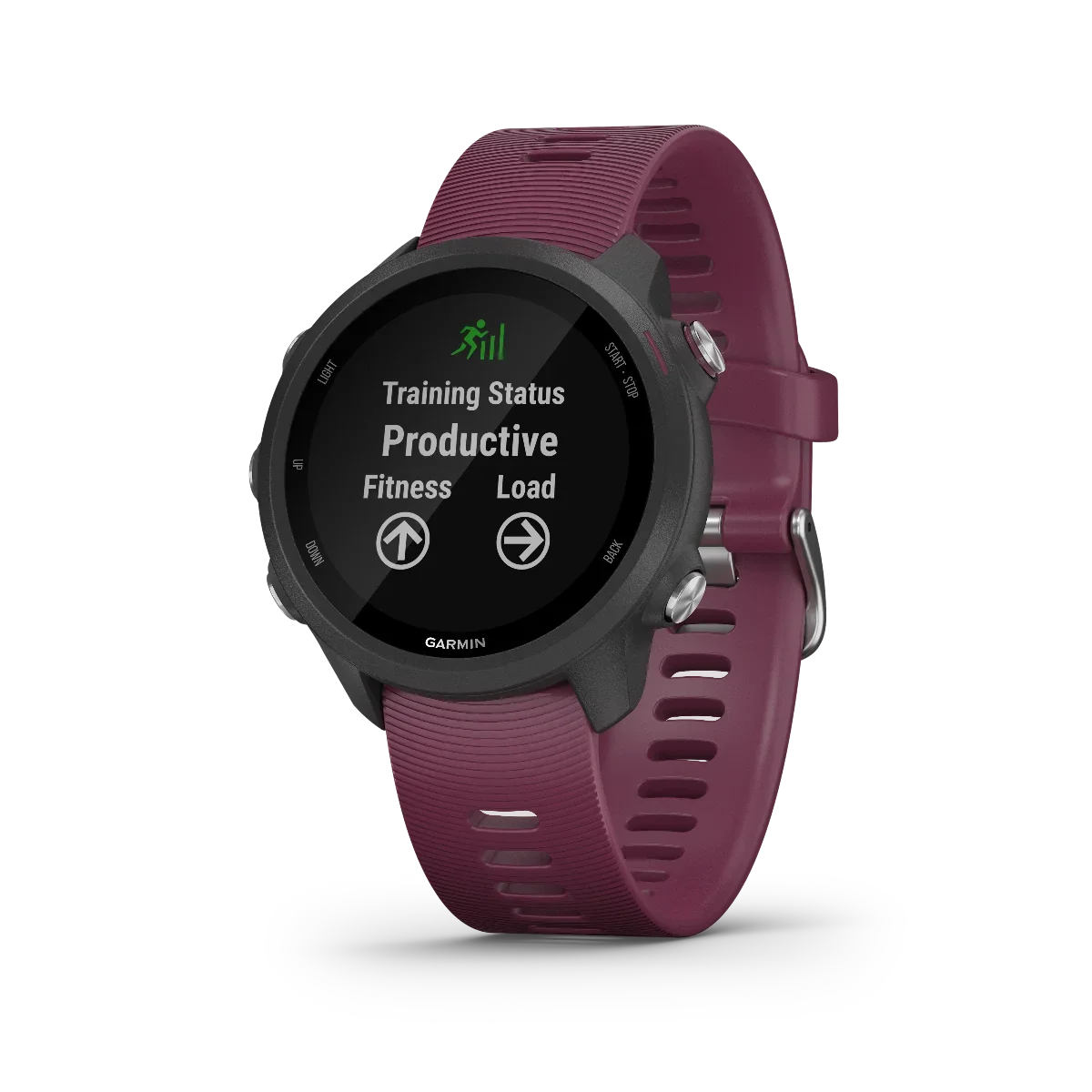 Garmin Forerunner 245 Berry smartwatch with burgundy strap, GPS fitness watch for runners