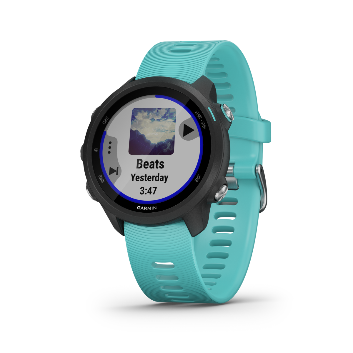 Garmin Forerunner 245 Music, Aqua, Premium Fitness GPS Smartwatch for Runners (Garmin Certified Refurbished)