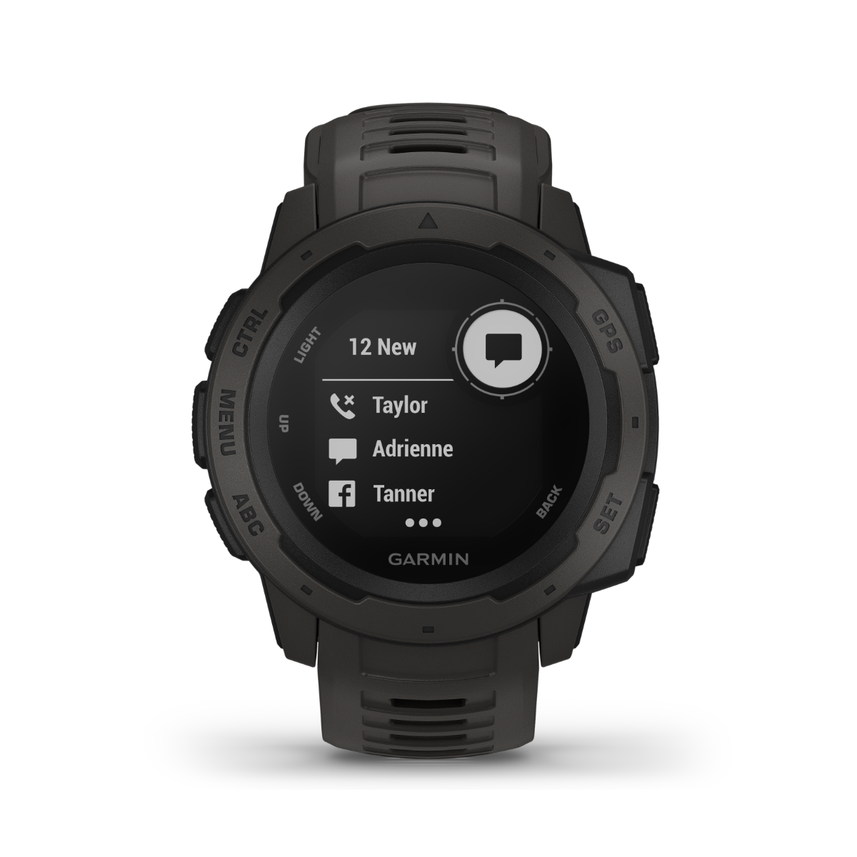 Garmin Instinct, Graphite GPS Watch (Garmin Certified Refurbished)