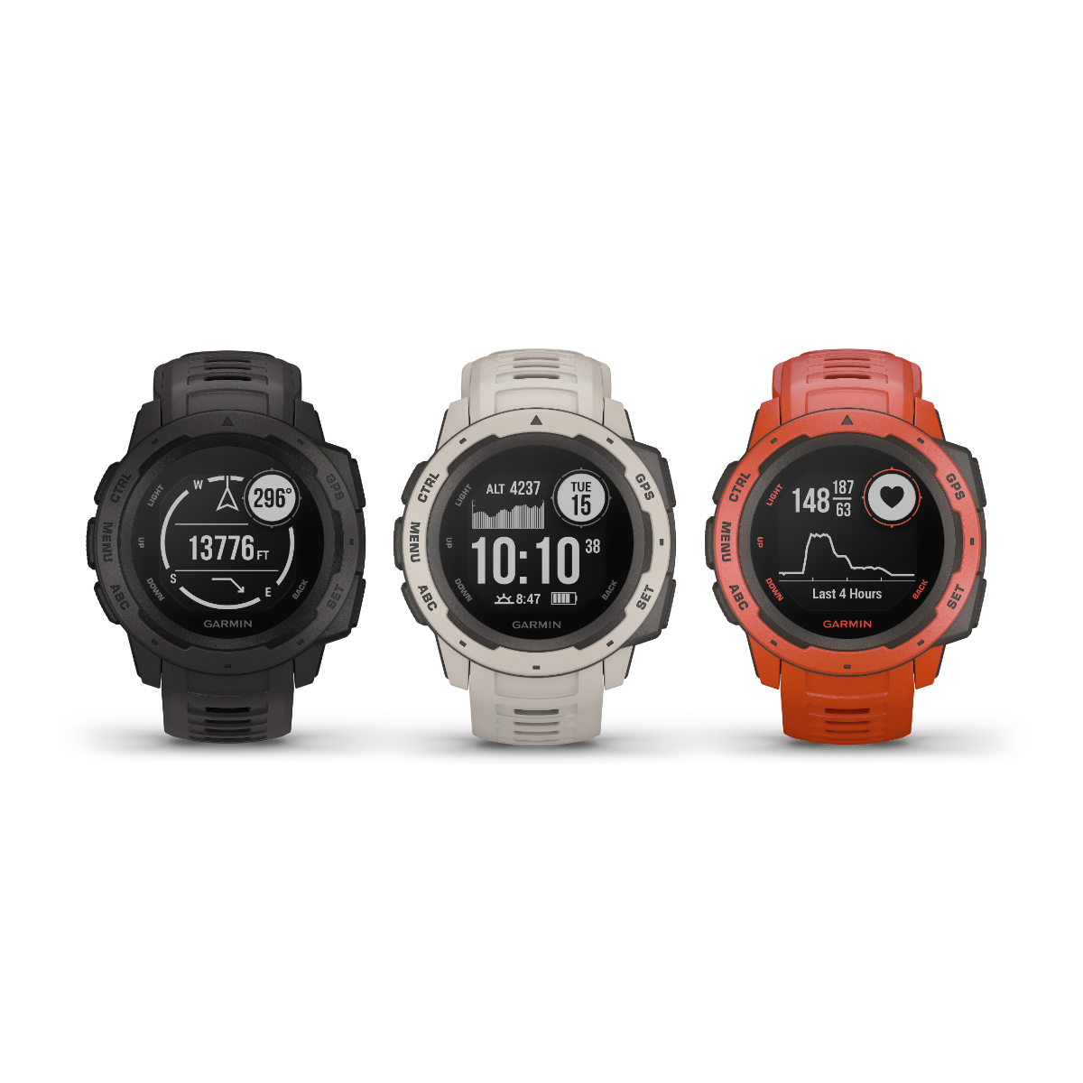 Garmin Instinct, Graphite GPS Watch (Garmin Certified Refurbished)