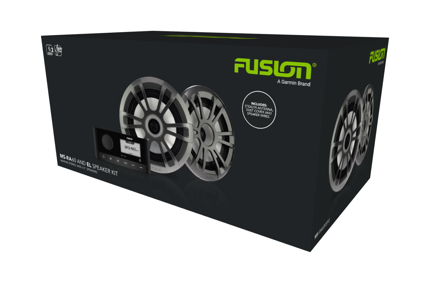 Garmin Fusion Stereo and Speaker Kits, MS-RA60 and EL Sports Speaker Kit (010-02405-60)