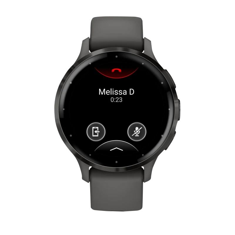 Garmin Venu 3S, 41 mm Slate Stainless Steel Bezel with Pebble Gray Case and Silicone Band (010-02785-00)