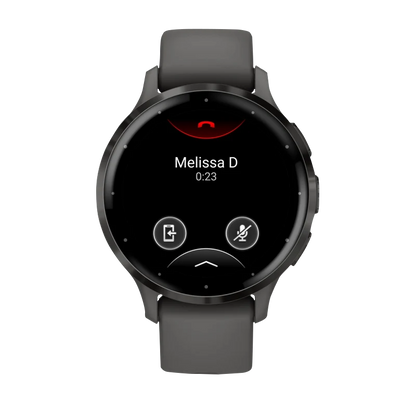 Garmin Venu 3S, 41 mm Slate Stainless Steel Bezel with Pebble Gray Case and Silicone Band (010-02785-00)