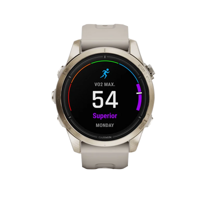 Garmin Epix Pro (Gen 2), 42 mm Sapphire Edition Soft Gold with Light Sand Band (010-02802-10)