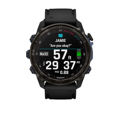 Garmin Descent Mk3i, 51 mm Carbon Gray DLC Titanium with Black Silicone Band (010-02752-10)