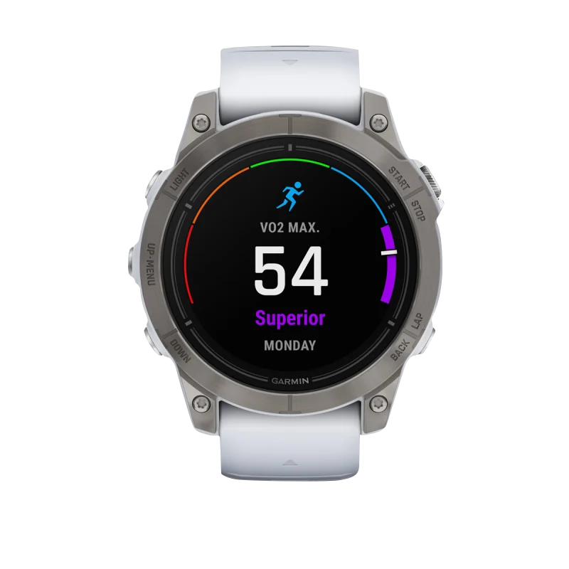 Garmin Epix Pro (Gen 2), 47mm Sapphire, Titanium w/ Whitestone Band (Garmin Certified Refurbished)