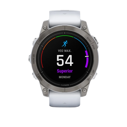 Garmin Epix Pro (Gen 2), 47mm Sapphire, Titanium w/ Whitestone Band (Garmin Certified Refurbished)