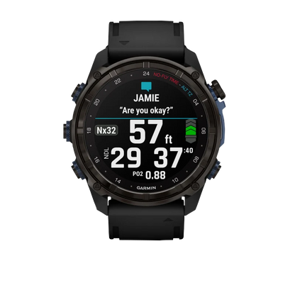 Garmin Descent Mk3i, 51 mm Carbon Gray DLC Titanium with Black Silicone Band and Descent T2 Transceiver