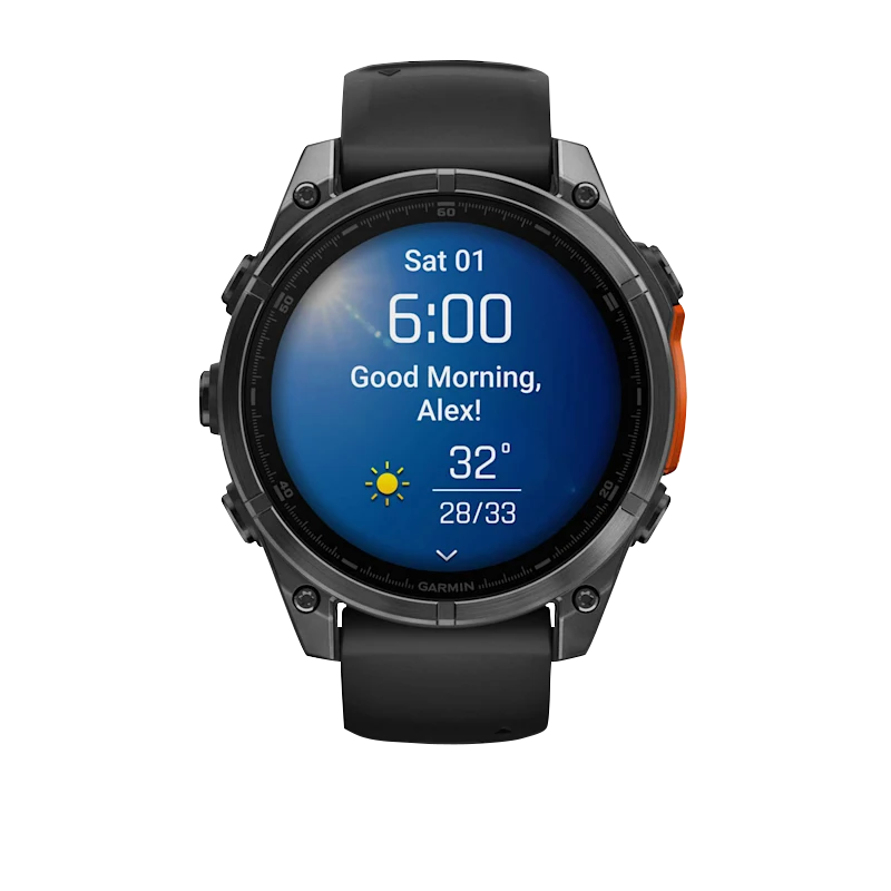 Garmin Fenix 8, 51 mm AMOLED, Slate Gray with Black Silicone Band (010-02905-00)