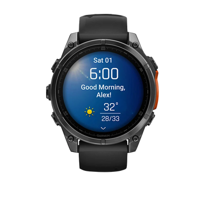Garmin Fenix 8, 51 mm AMOLED, Slate Gray with Black Silicone Band (010-02905-00)