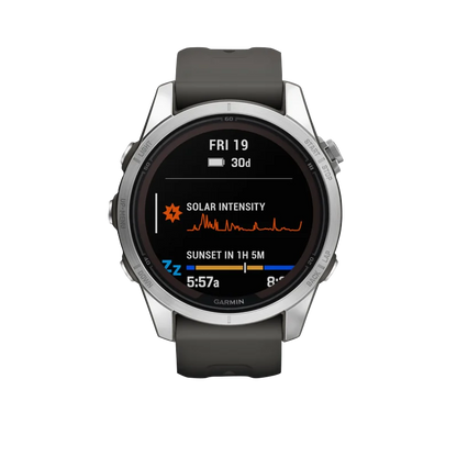 Garmin Fenix 7S Pro Solar Edition Silver with Graphite Band (010-02776-00)