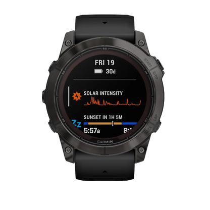 Garmin Fenix 7X Pro Sapphire Solar, Carbon Gray Titanium w/ Black Band (010-02778-10)