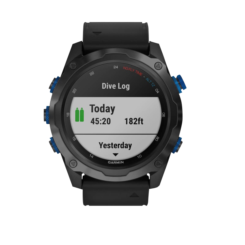 Garmin Descent Mk2i Titanium Carbon Gray DLC avec bracelet noir (remis à neuf certifié Garmin)