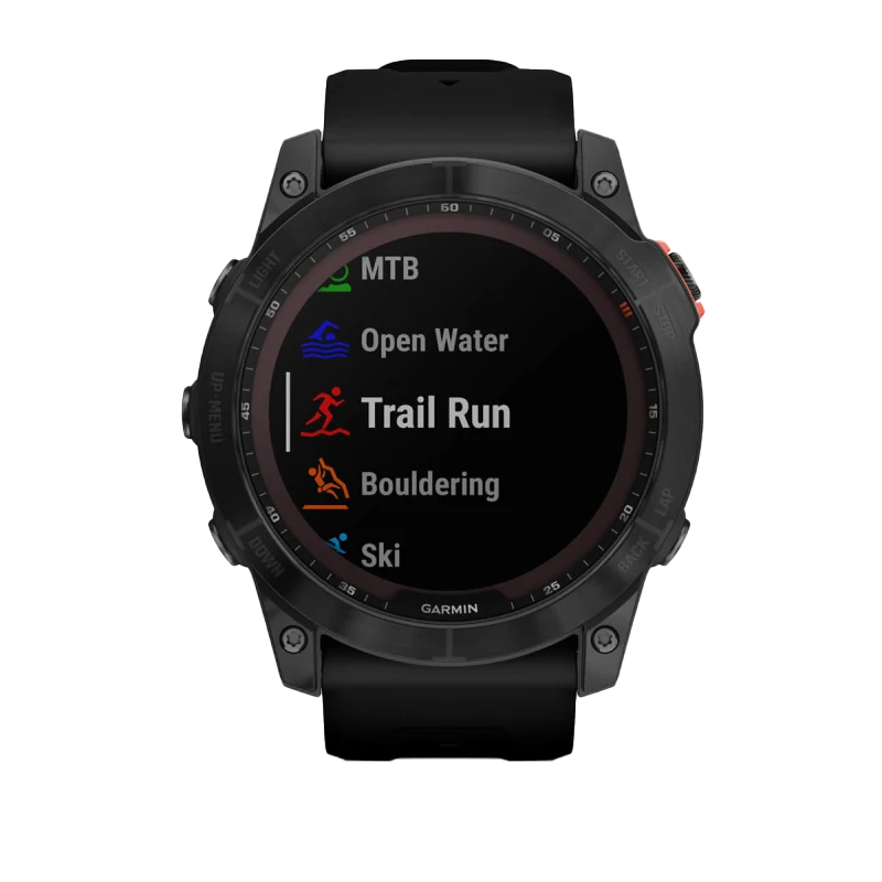 Garmin Fēnix 7X, édition solaire Gris ardoise avec bracelet noir (reconditionné certifié Garmin) 