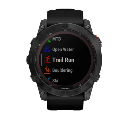 Garmin Fēnix 7X, édition solaire Gris ardoise avec bracelet noir (reconditionné certifié Garmin) 