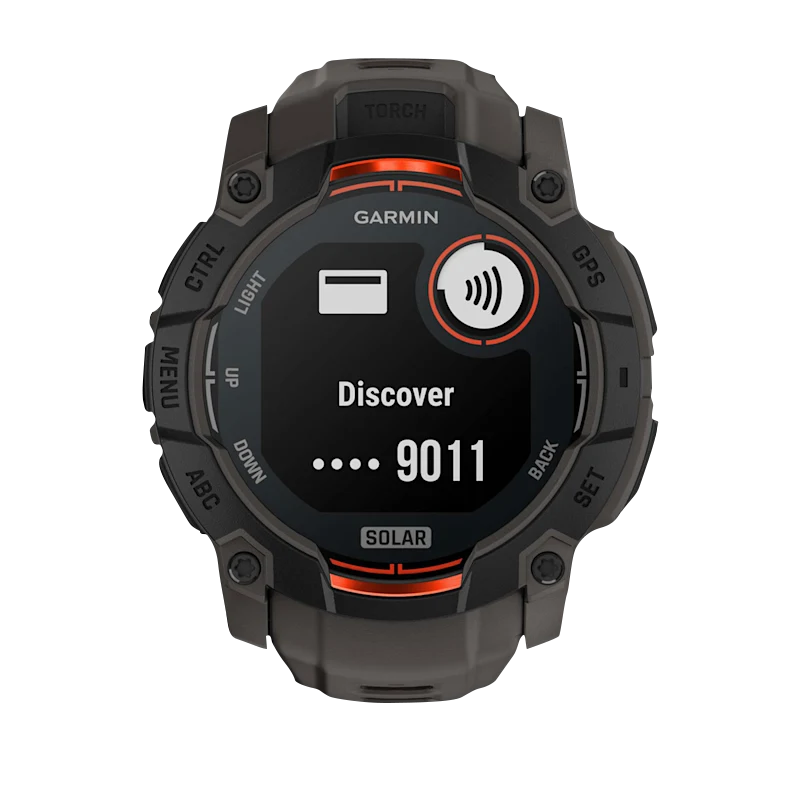 Garmin Instinct 3 Solar, (50mm) Black with Charcoal Band (010-02935-00)
