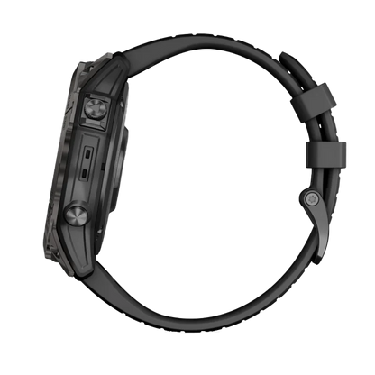 Garmin Fenix 7X Pro Sapphire Solar, Carbon Gray Titanium w/ Black Band (010-02778-10)