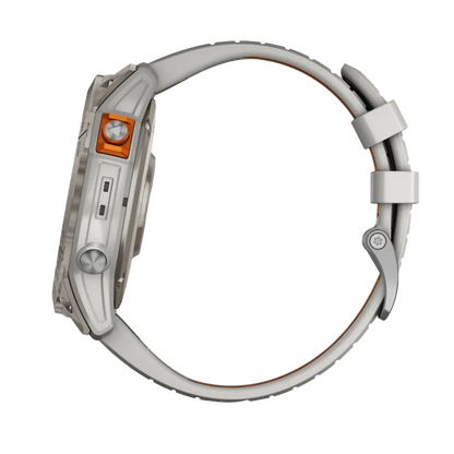 Garmin Fenix 7X Pro Sapphire Solar Edition Titanium with Fog Gray/Ember Orange Band (010-02778-14)