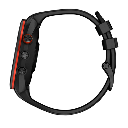 Garmin Approach S70, 47 mm Black/Red Ceramic Bezel with Black Silicone Band (010-02746-02)