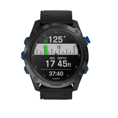 Garmin Descent Mk2i Titanium Carbon Gray DLC avec bracelet noir (remis à neuf certifié Garmin)