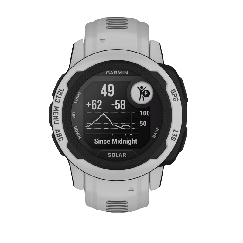 Garmin Instinct 2S Solar, Mist Gray (Garmin Certified Refurbished)
