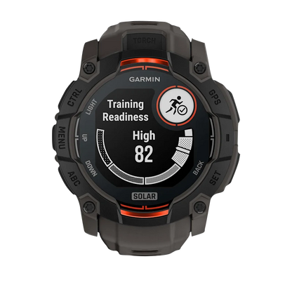 Garmin Instinct 3 Solar, (50mm) Black with Charcoal Band (010-02935-00)
