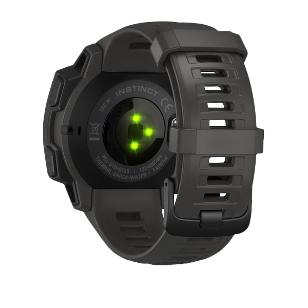 Garmin Instinct, Graphite GPS Watch (Garmin Certified Refurbished)