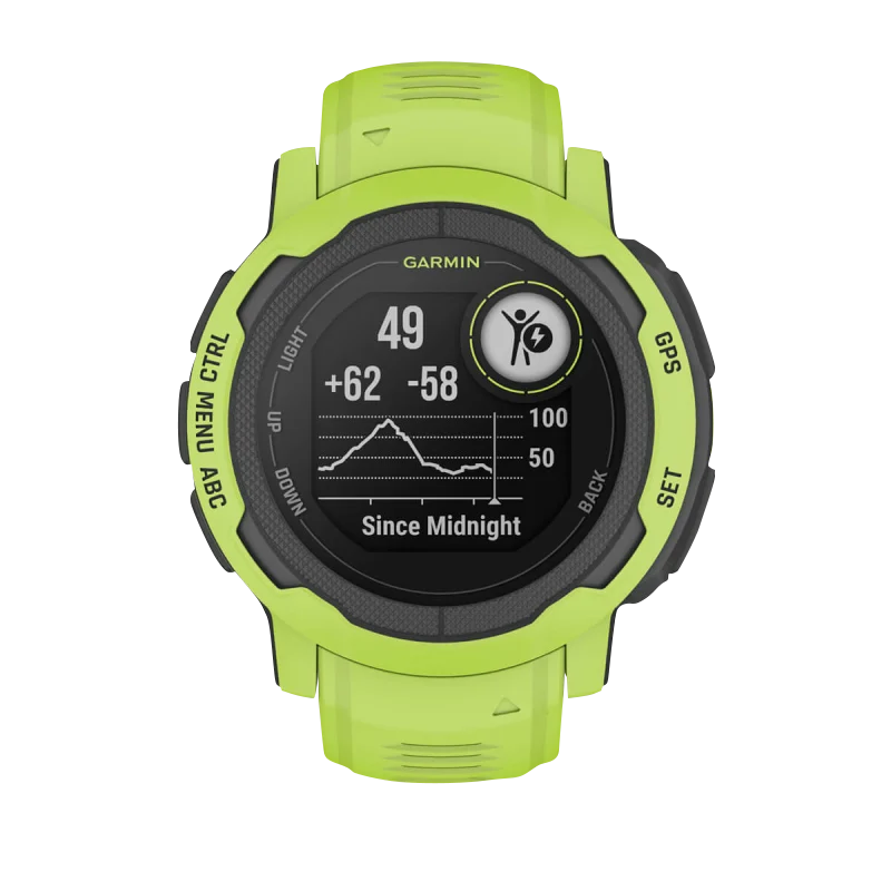 Garmin Instinct 2, Electric Lime (Garmin Certified Refurbished)