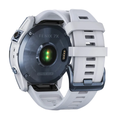 Garmin Fēnix 7X, édition solaire Sapphire, titane bleu minéral avec bracelet Whitestone (reconditionné certifié Garmin)