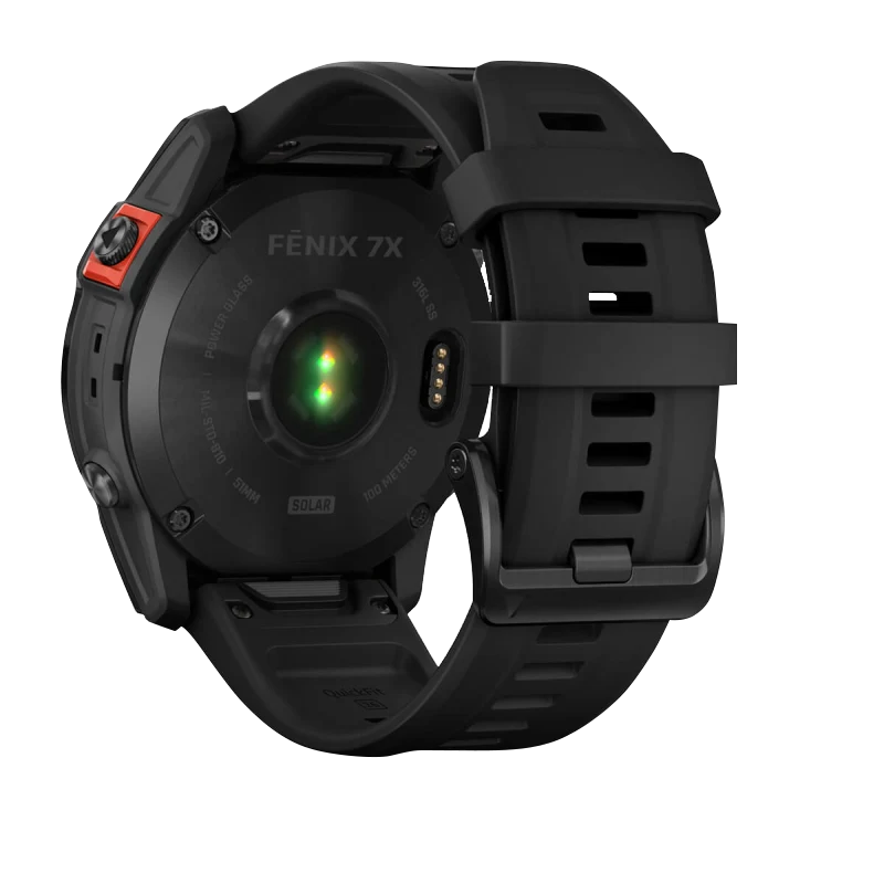 Garmin Fēnix 7X, édition solaire Gris ardoise avec bracelet noir (reconditionné certifié Garmin) 