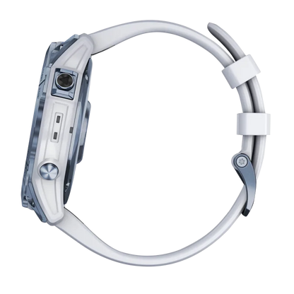Garmin Fēnix 7X, édition solaire Sapphire, titane bleu minéral avec bracelet Whitestone (reconditionné certifié Garmin)