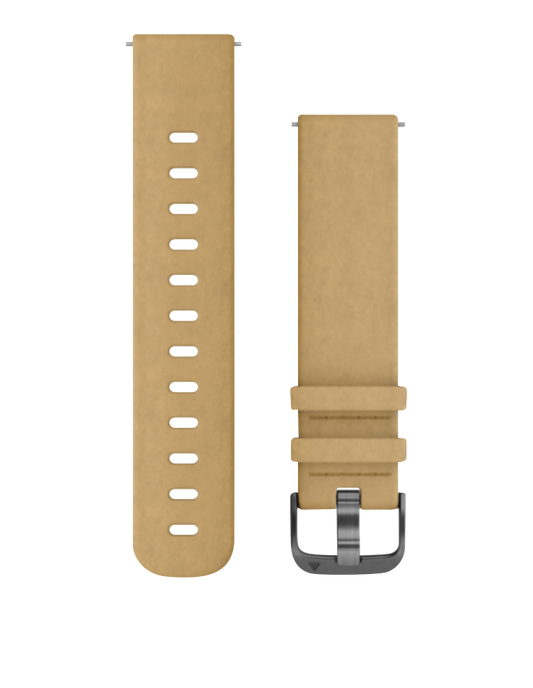 Garmin Quick Release Band (20 mm) Tan Suede with Slate Hardware (010-12691-04) by Garmin