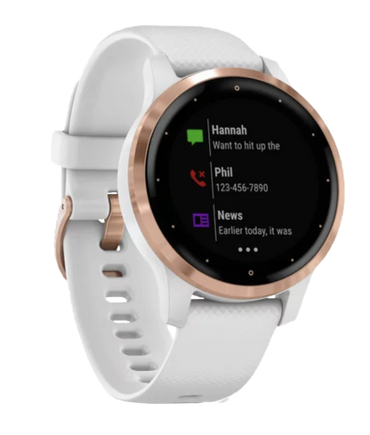 Garmin Vivoactive 4S - Rose Gold with White Band (010-02172-21)