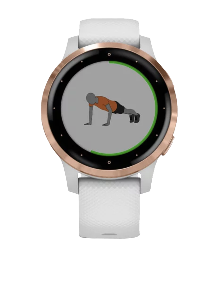 Garmin Vivoactive 4S - Rose Gold with White Band (010-02172-21)