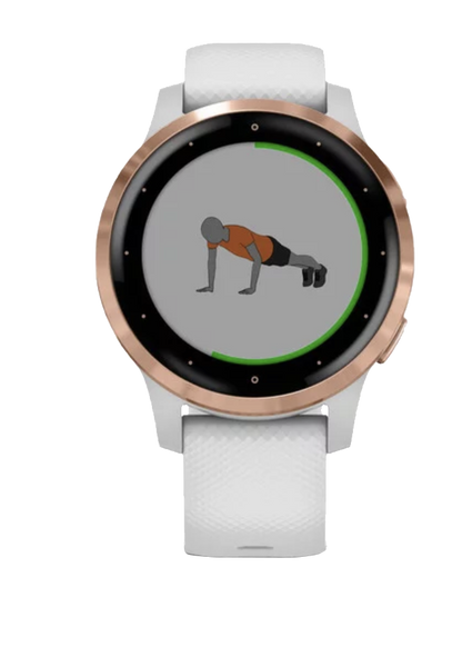 Garmin Vivoactive 4S - Rose Gold with White Band (010-02172-21)