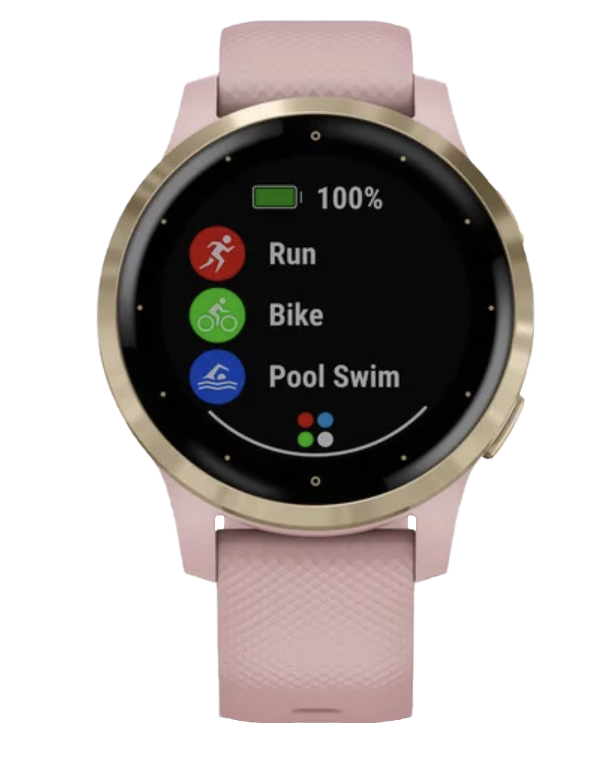 Garmin Vivoactive 4S - Light Gold with Dust Rose Band (010-02172-31)