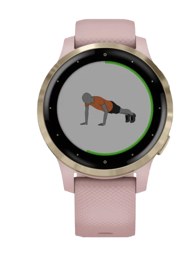 Garmin Vivoactive 4S - Light Gold with Dust Rose Band (010-02172-31)