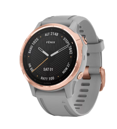 Garmin Fenix 6s Sapphire Rose Gold/Gray Refurbished (Garmin Certified Refurbished)