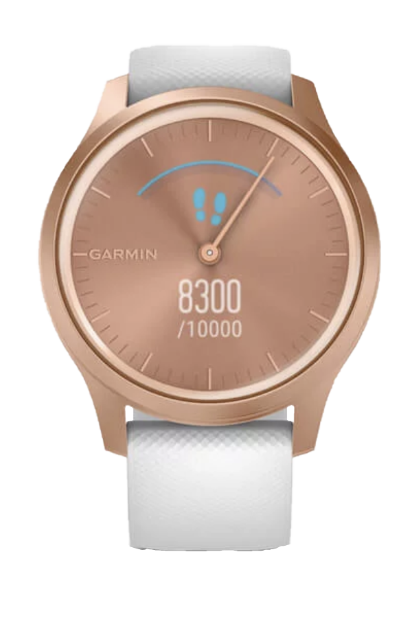 Garmin Vívomove Style - Rose Gold Aluminum Case with White Silicone Band (Garmin Certified Refurbished)