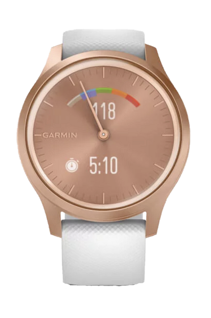 Garmin Vívomove Style - Rose Gold Aluminum Case with White Silicone Band (Garmin Certified Refurbished)