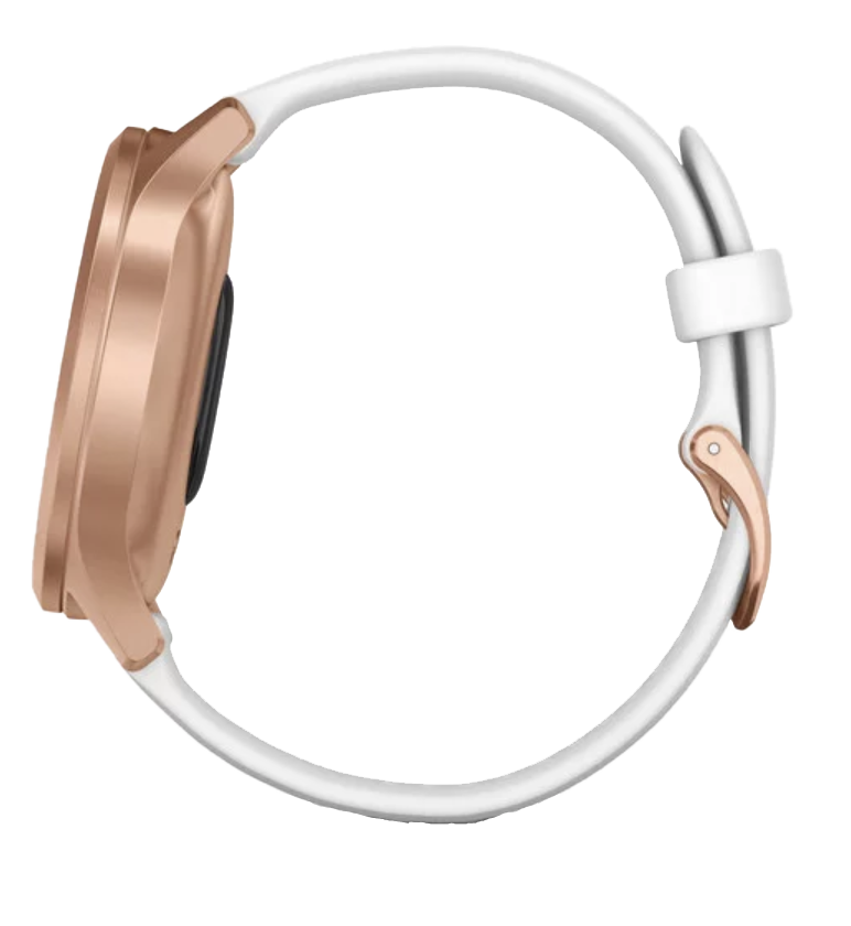 Garmin Vívomove Style - Rose Gold Aluminum Case with White Silicone Band (Garmin Certified Refurbished)