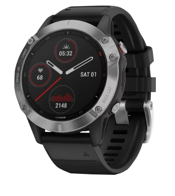Garmin Fenix 6, Gray Bezel with Black Band, GPS Smartwatch (Garmin Certified Refurbished) by Garmin