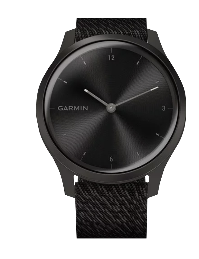 Garmin Vívomove Style - Graphite Aluminum with Black Pepper Woven Nylon Band (010-02240-03)