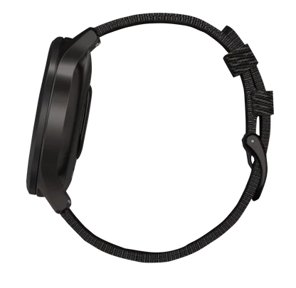 Garmin Vívomove Style - Graphite Aluminum with Black Pepper Woven Nylon Band (010-02240-03)