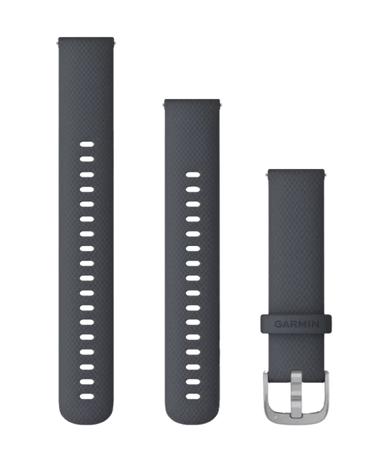 Garmin Quick Release Bands (18 mm) Granite Blue with Silver Hardware (010-12924-30) by Garmin