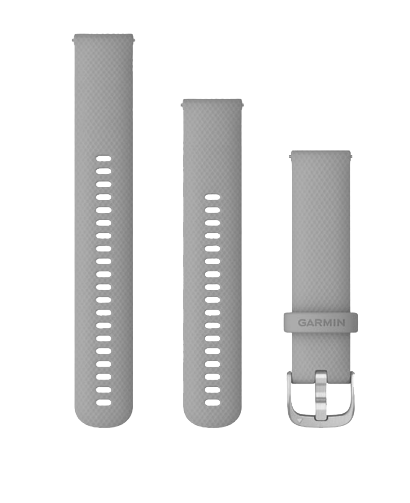 Garmin Quick Release Bands (20 mm) Powder Gray with Silver Hardware (010-12924-00)