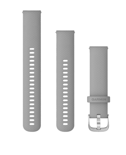 Garmin Quick Release Bands (20 mm) Powder Gray with Silver Hardware (010-12924-00)