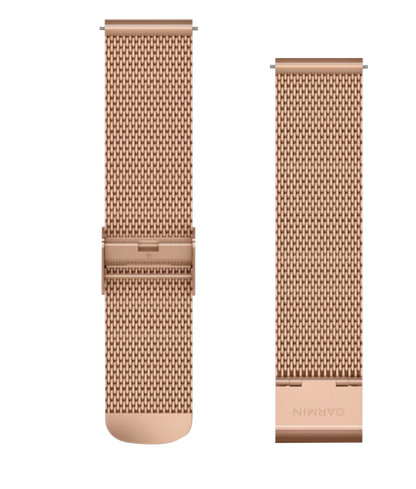 Garmin Quick Release Bands (20 mm) 18K Rose Gold PVD Milanese (010-12924-24)