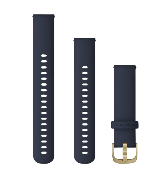 Garmin Quick Release Bands (18 mm) Navy w/ Light Gold Hardware (010-12932-0A) by Garmin